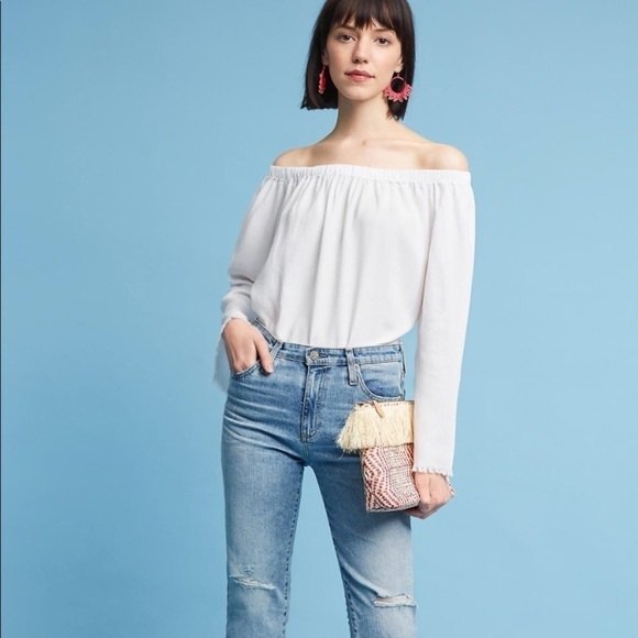 Cloth & Stone Sundays Off The Shoulder Top M - Picture 1 of 10